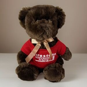 FIRESTONE Tires Advertising Plush Brown Bear Steven Smith Stuffed Animal Toy